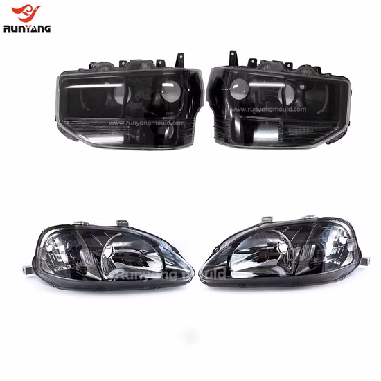 Molde plástico modificado para requisitos particulares de la lente del molde de la cubierta de la lámpara de las piezas de automóvil del moldeo por inyección de la luz principal automotriz